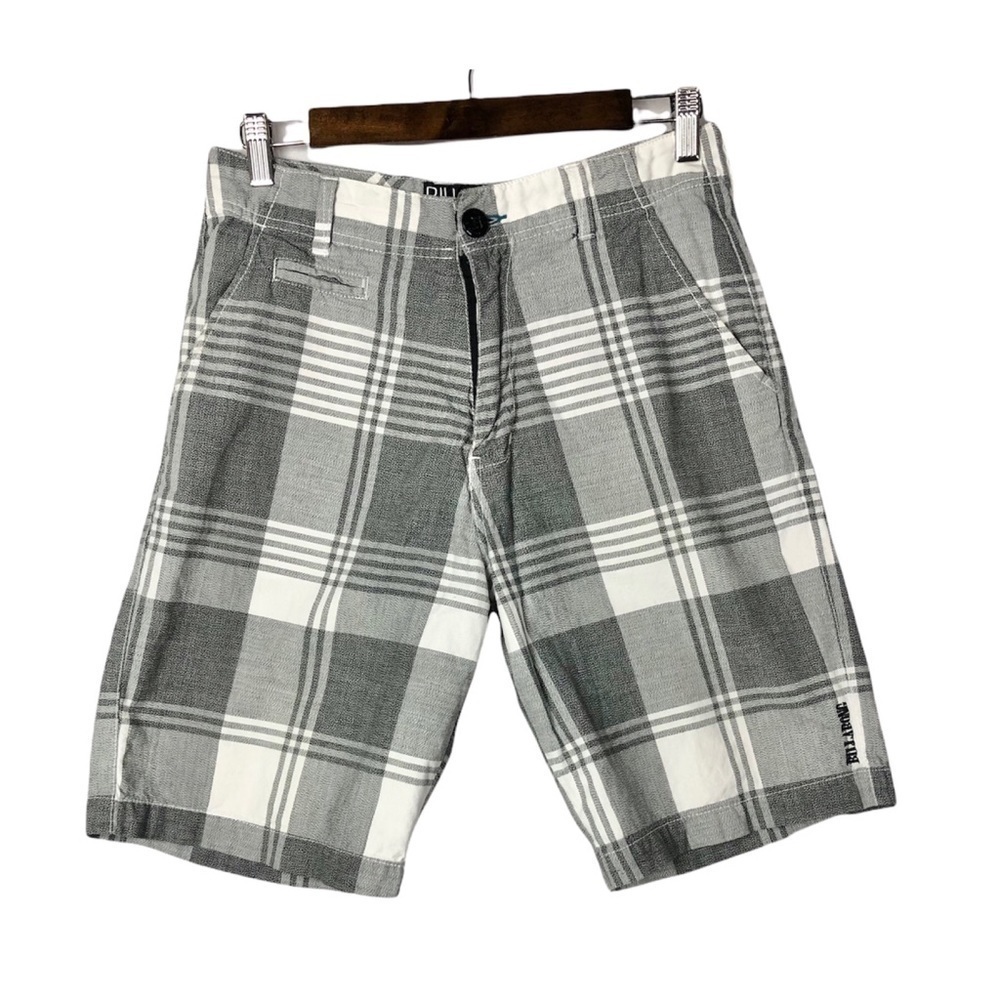 Billabong Gray & White Plaid Eclipse‎ Shorts 29